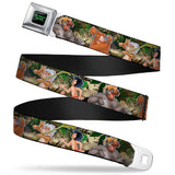 THE JUNGLE BOOK Full Color Black Green Seatbelt Belt - The Jungle Book I Wanna Be Like You 4-Character Scene Webbing