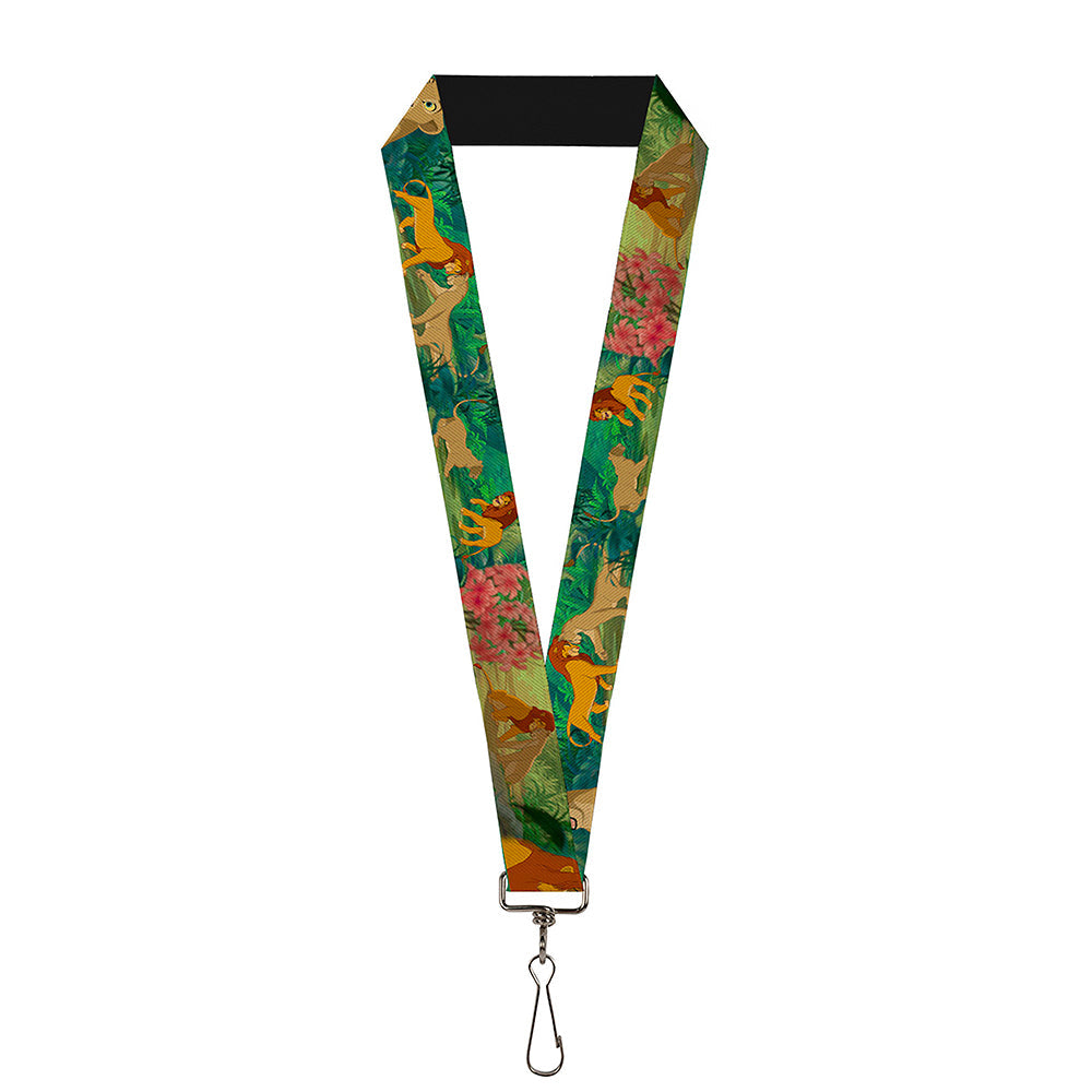 Lanyard - 1.0" - Simba & Nala Snuggle Play Poses