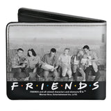 Bi-Fold Wallet - FRIENDS 6-Character Lunch on a Skyscraper Vivid Grays Black White Multi Color