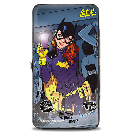 Hinged Wallet - The New 52 BATGIRL Issue #35 Bathroom Selfie Scene Cover Pose Grays Yellow