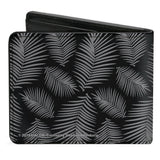 Bi-Fold Wallet - Primitive Sponge Pose Leaves Black Gray