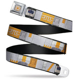 Star Wars Galactic Republic Insignia Full Color White/Yellow Seatbelt Belt - Star Wars Clone Wars Commander Cody Bounding Elements Webbing