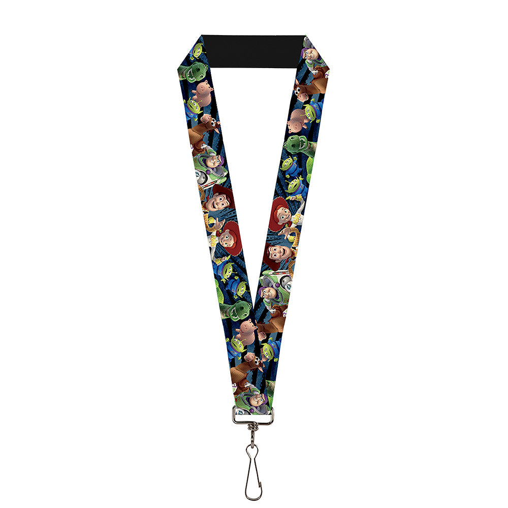 Lanyard - 1.0" - Toy Story Characters Running2 Denim Rays