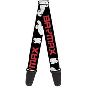 Guitar Strap - BAYMAX Poses Black White Red