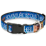 Plastic Clip Collar - ADVENTURE IS OUT THERE/Carl on Porch/Flying House/Balloons Blues/White/Multi Color