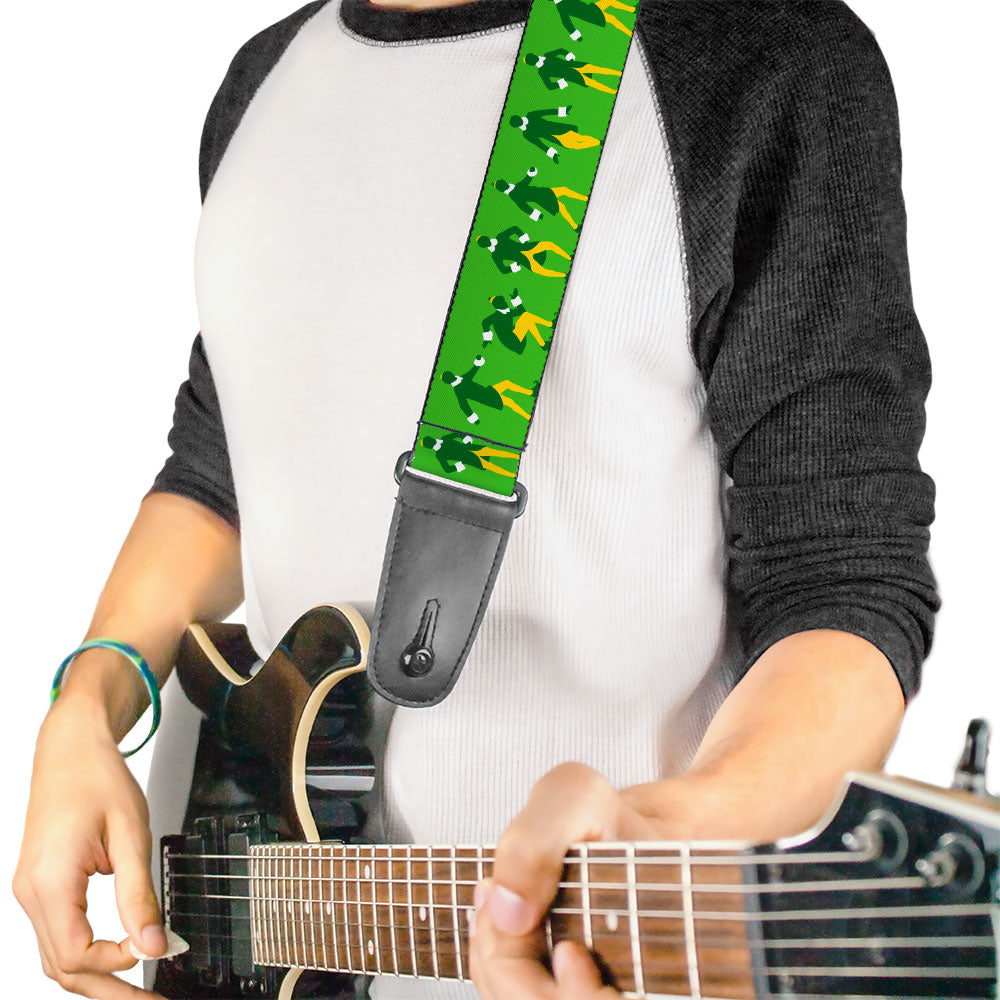 Guitar Strap - Elf Buddy the Elf Silhouette Poses Greens White Yellow