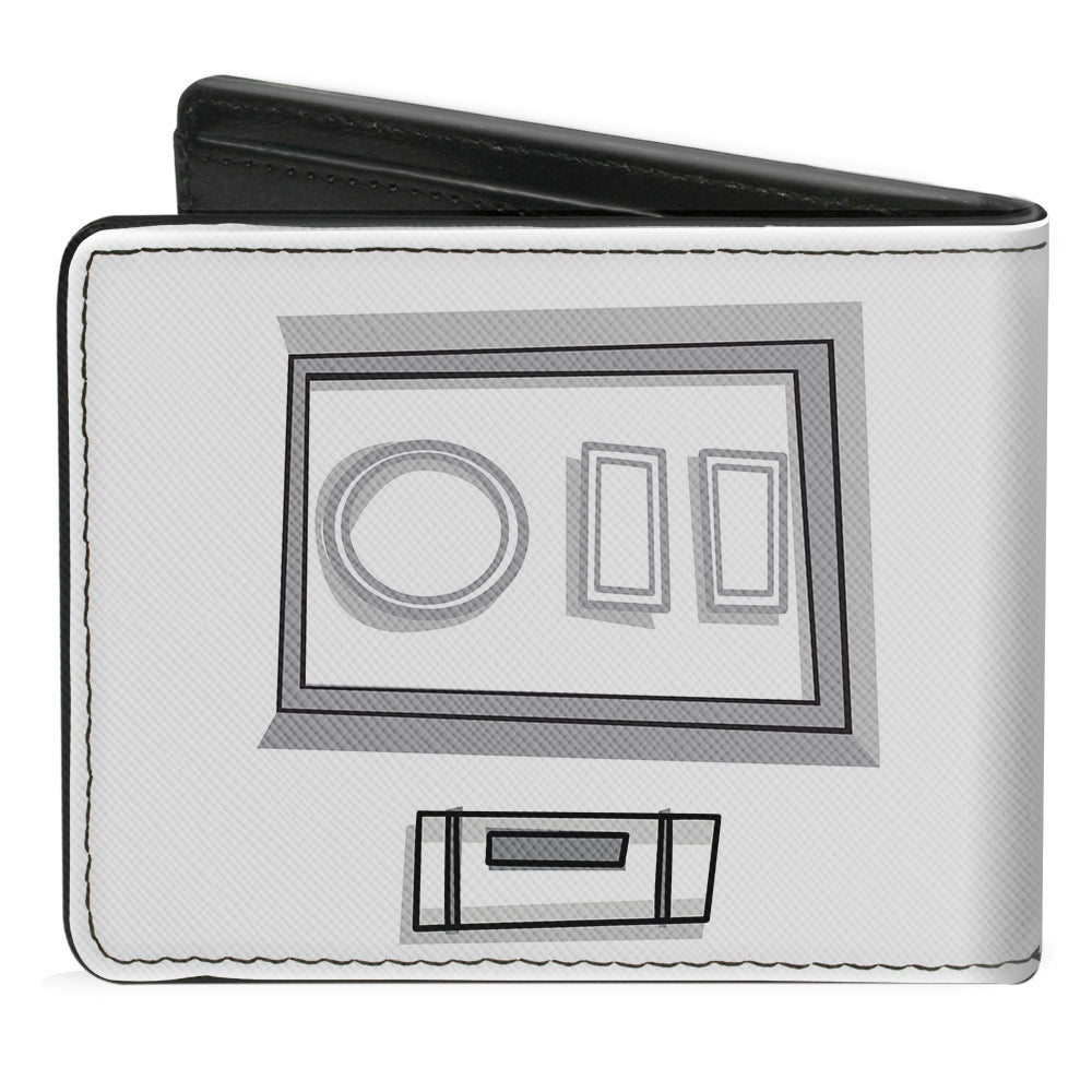 Bi-Fold Wallet - Star Wars Stormtrooper Face + Parts White Grays Black