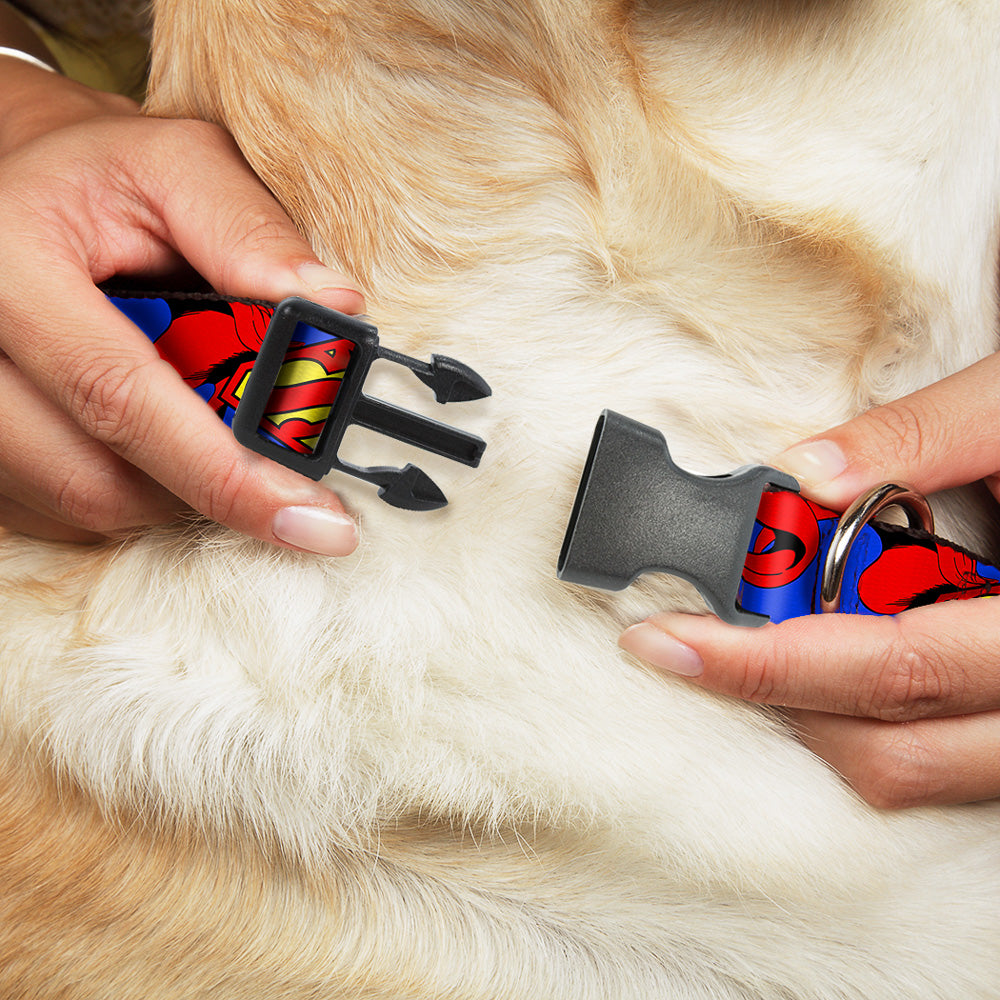 Plastic Clip Collar - Superman Shield w/Cape