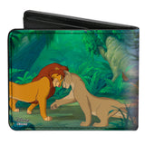 Bi-Fold Wallet - The Lion King Young Simba & Nala + Grown Up Snuggle Pose