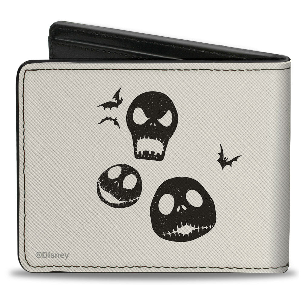 Bi-Fold Wallet - Nightmare Before Christmas KING JACK Pose + Expressions Ivory Black Orange