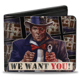 Bi-Fold Wallet - Uncle Two-Face WE WANT YOU! VOTE DENT Poster Blocks