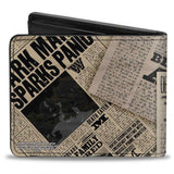 Bi-Fold Wallet - Harry Potter Headlines UNDESIRABLE NO 1 White Black