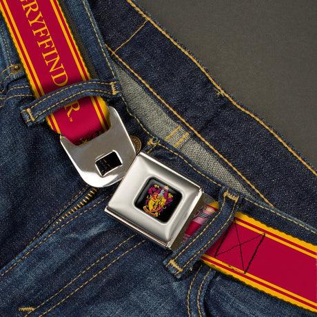 Gryffindor Crest Full Color Seatbelt Belt - GRYFFINDOR/Crest Stripe Gold/Red Webbing