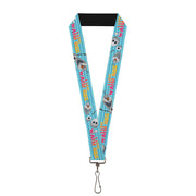 Lanyard - 1.0" - Olaf Pose I LOVE WARM HUGS Stripe Blues