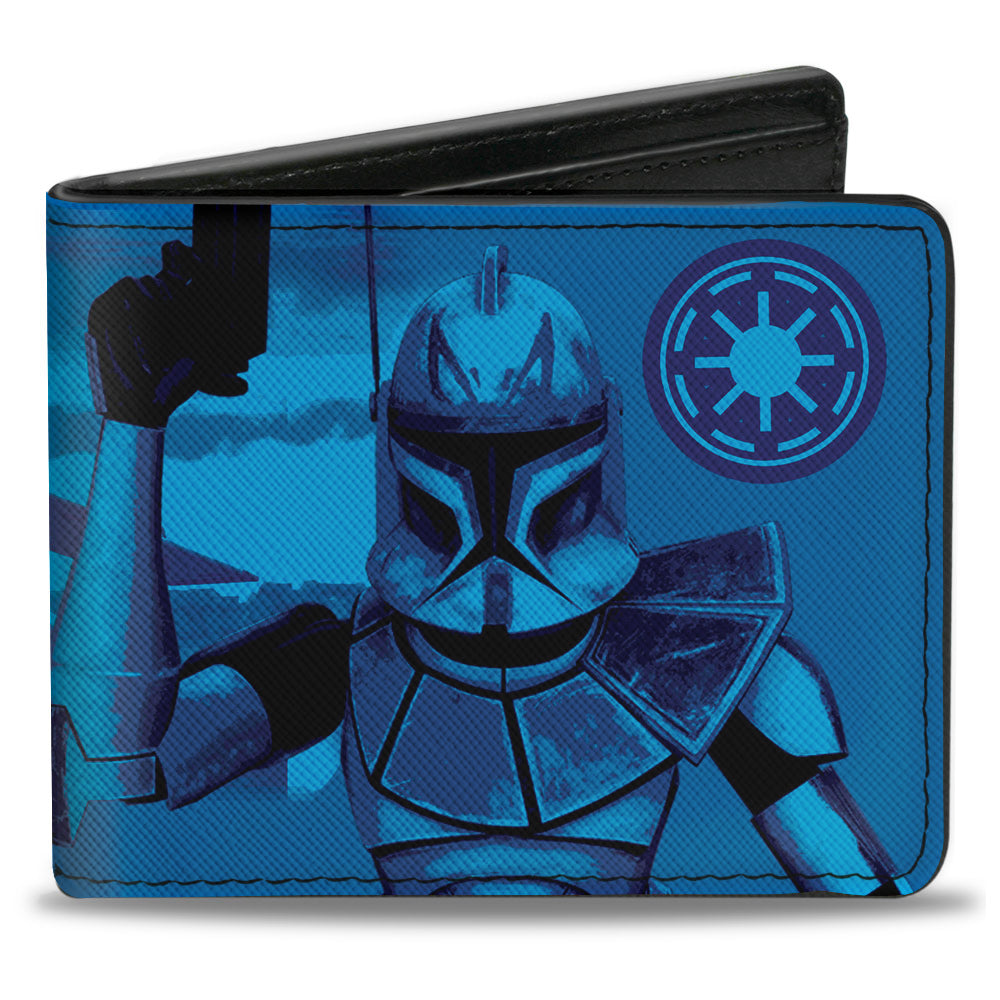 Bi-Fold Wallet - Star Wars The Clone Wars Rex CLONE CAPTAIN Pose Blues