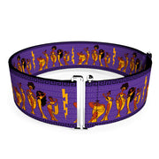 Cinch Waist Belt - Hercules The Muses Group Pose Greek Key Purples