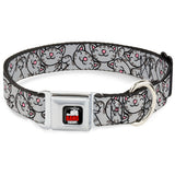 THE BIG BANG THEORY Full Color Black White Red Seatbelt Buckle Collar - Soft Kitty Poses