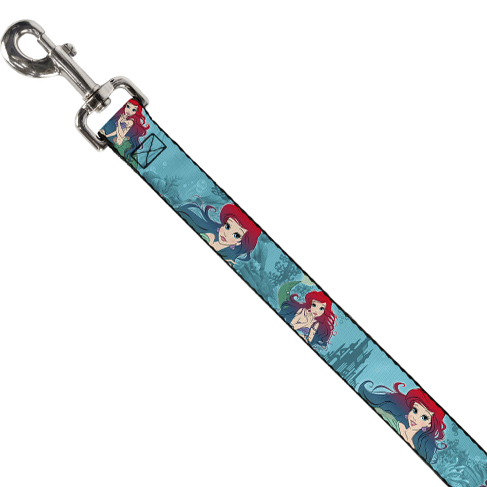 Dog Leash - Ariel Poses Coral & Castle Blues/Reds