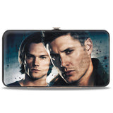 Hinged Wallet - Winchester Brothers CLOSE-UP + SUPERNATURAL Logo Black Grays