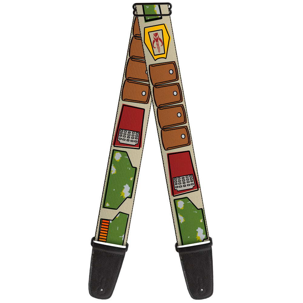 Guitar Strap - Star Wars Boba Fett Utility Belt Bounding Tan