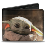 Bi-Fold Wallet - Star Wars The Child Vivid Face CLOSE-UP