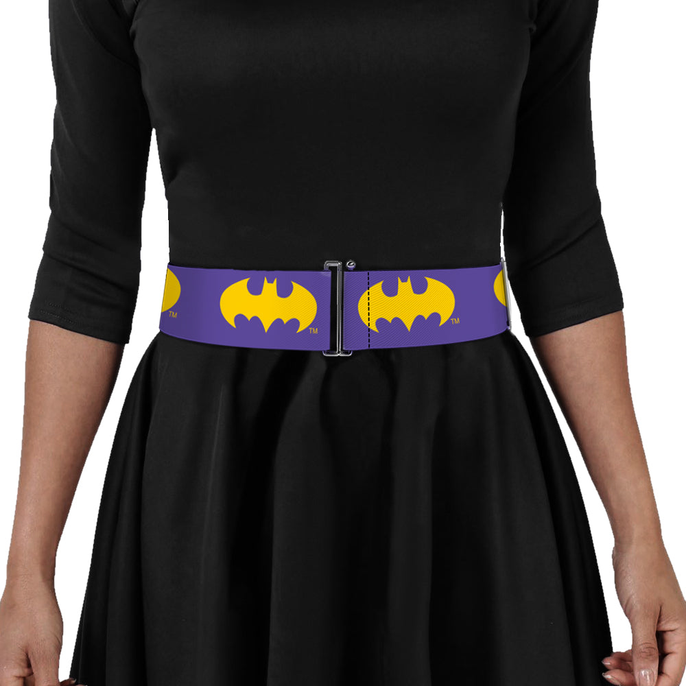 Cinch Waist Belt - Batman Signal Purple Yellow