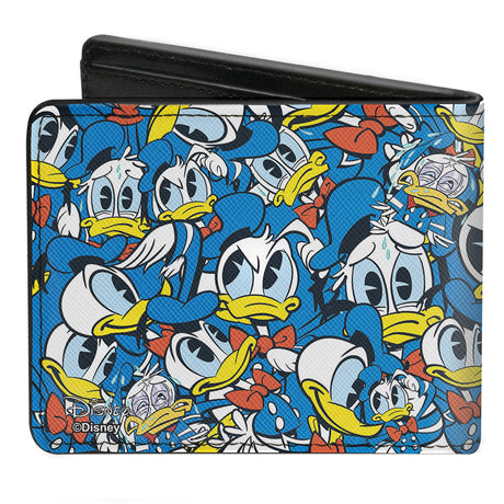 Bi-Fold Wallet - Donald Duck 5-Poses Stacked Collage