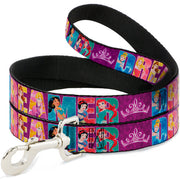 Dog Leash - Disney DREAMER 7-Sparkling Princesses/Tiara Purple/White