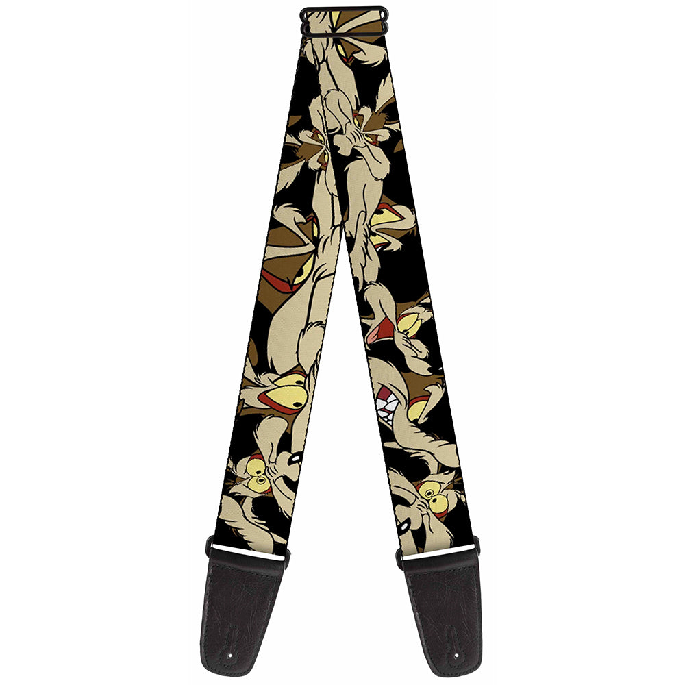 Guitar Strap - Wile E Coyote Expressions Black