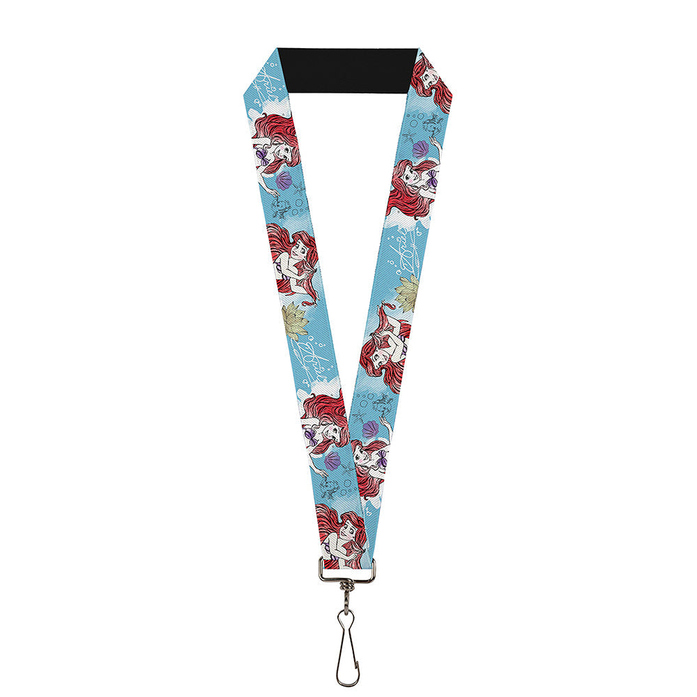 Lanyard - 1.0" - ARIEL Sketch Poses Blues Lavender