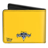 Bi-Fold Wallet - Kingdom Hearts II Master Form Sora Half Face CLOSE-UP Yellow