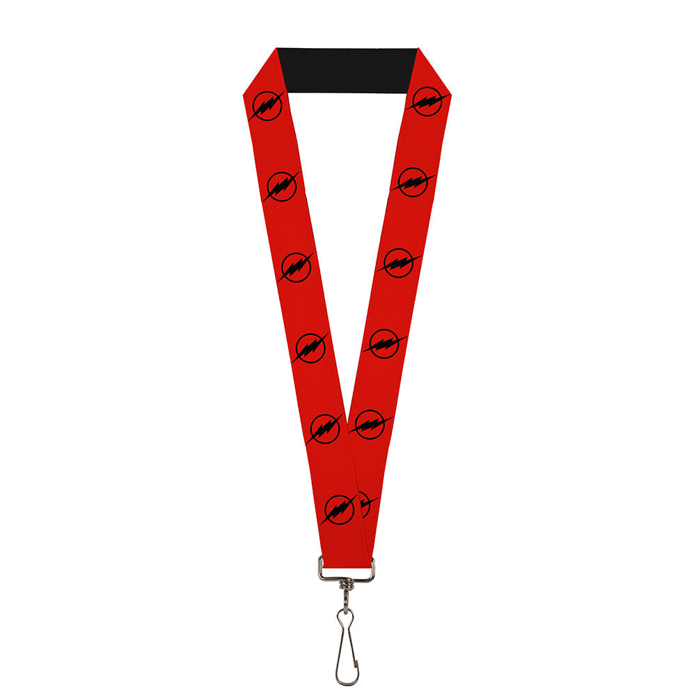 Lanyard - 1.0" - Reverse Flash Logo Red Black