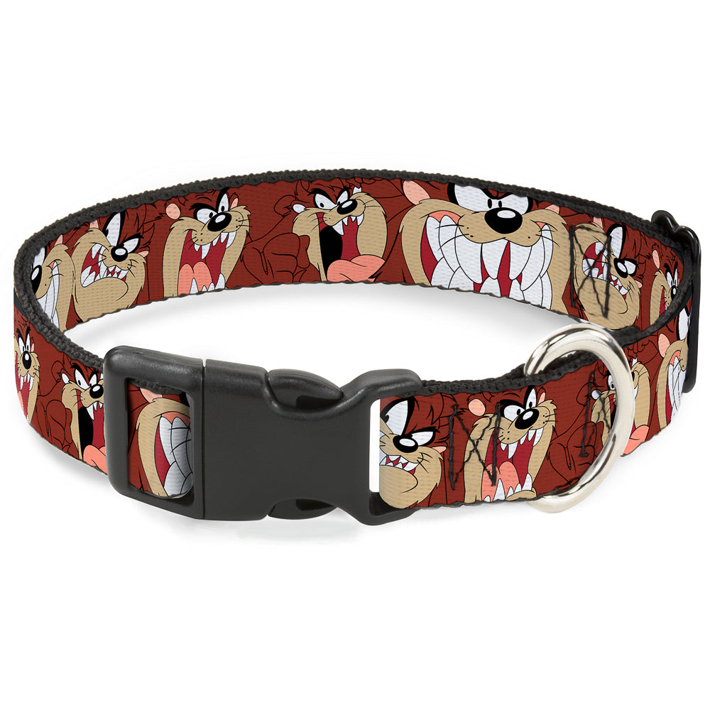 Plastic Clip Collar - Tasmanian Devil Expressions Brown