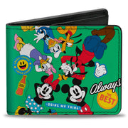 Bi-Fold Wallet - Disney The Sensational Six ALWAYS THE BEST Group Pose Green