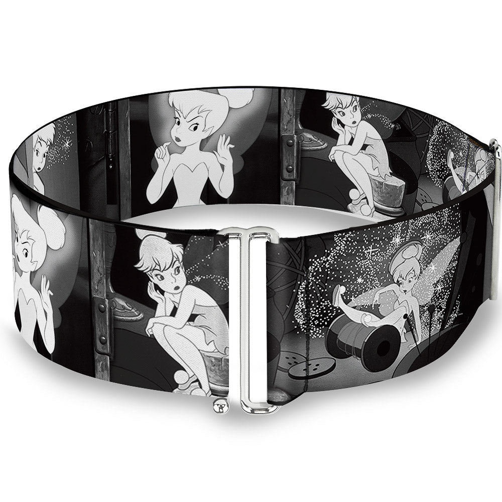 Cinch Waist Belt - Tinker Bell Scenes Black White