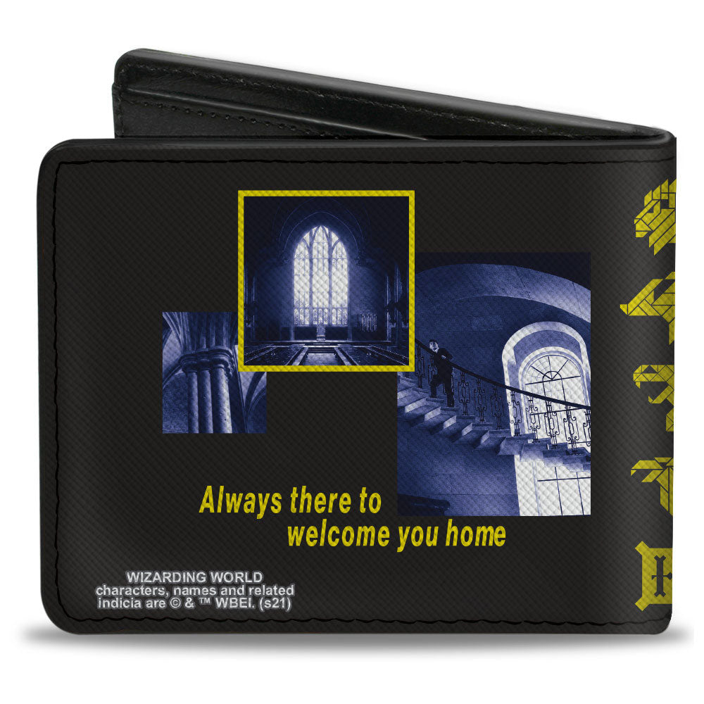 Bi-Fold Wallet - Harry Potter LIFE IS BETTER AT HOGWARTS Scenes Black Yellow Grays