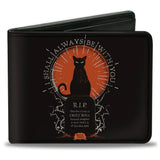 Bi-Fold Wallet - HOCUS POCUS Emily Binx I SHALL ALWAYS BE WITH YOU Black White Orange