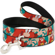 Dog Leash - Yosemite Sam Poses Turquoise