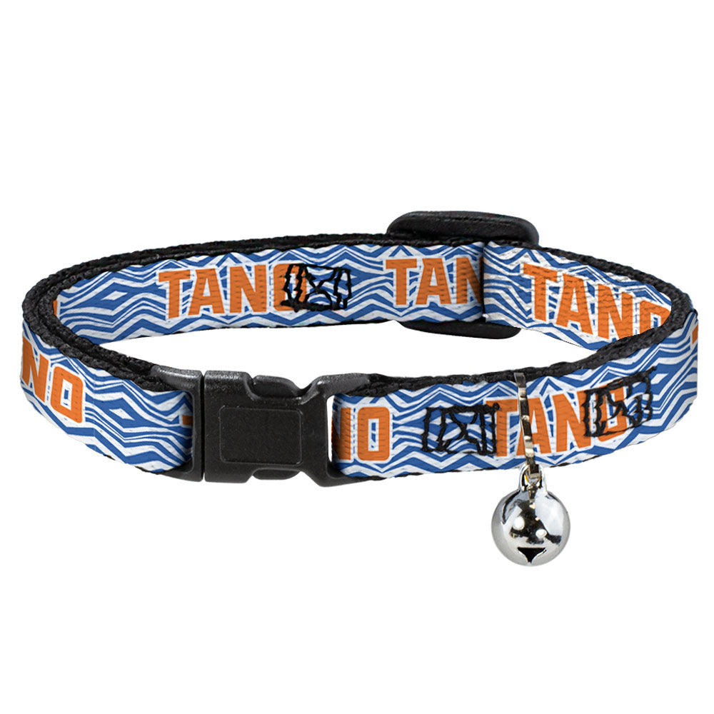 Cat Collar Breakaway - Star Wars The Clone Wars Ahsoka TANO Text Waves White Blue Orange