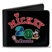 Bi-Fold Wallet - MICKEY MOUSE 28 Pose and Icons Black