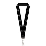 Lanyard - 1.0" - Reverse Flash Logo Black Gray