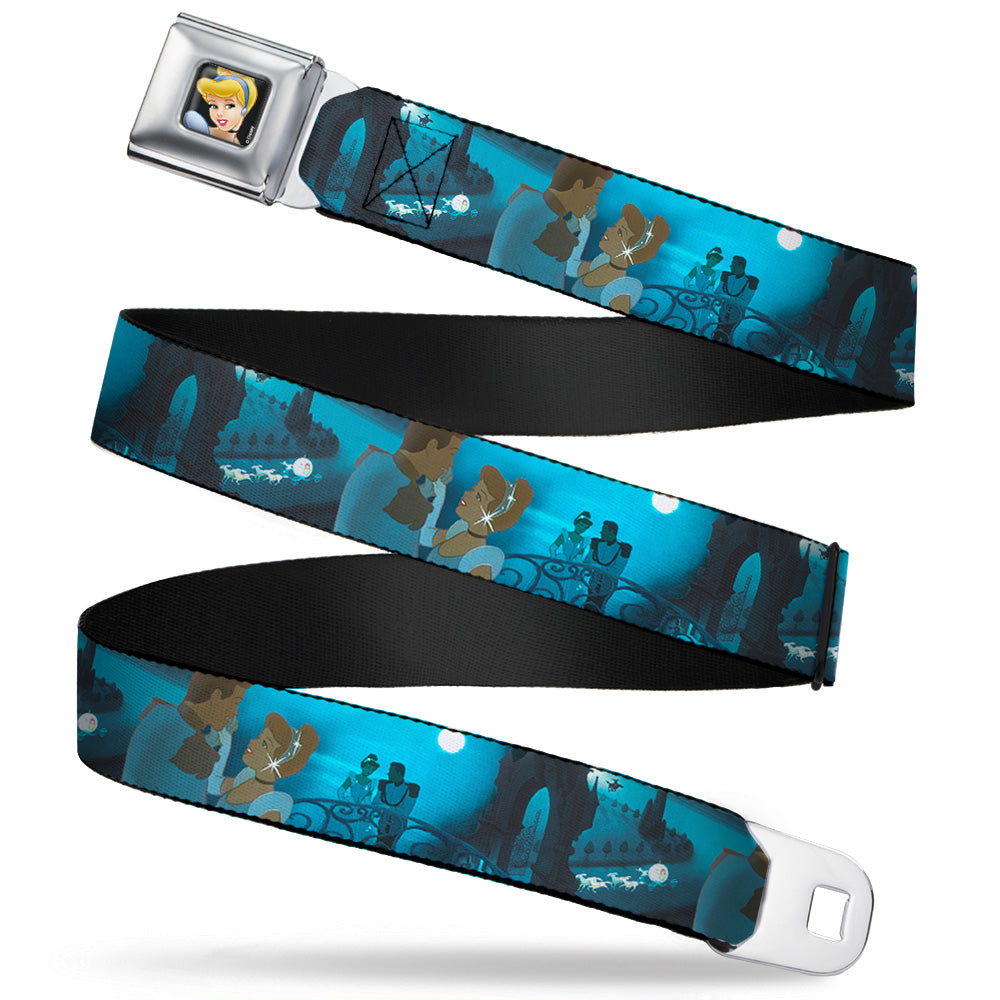 Cinderella CLOSE-UP Full Color Seatbelt Belt - Cinderella Ball Night Scenes Webbing