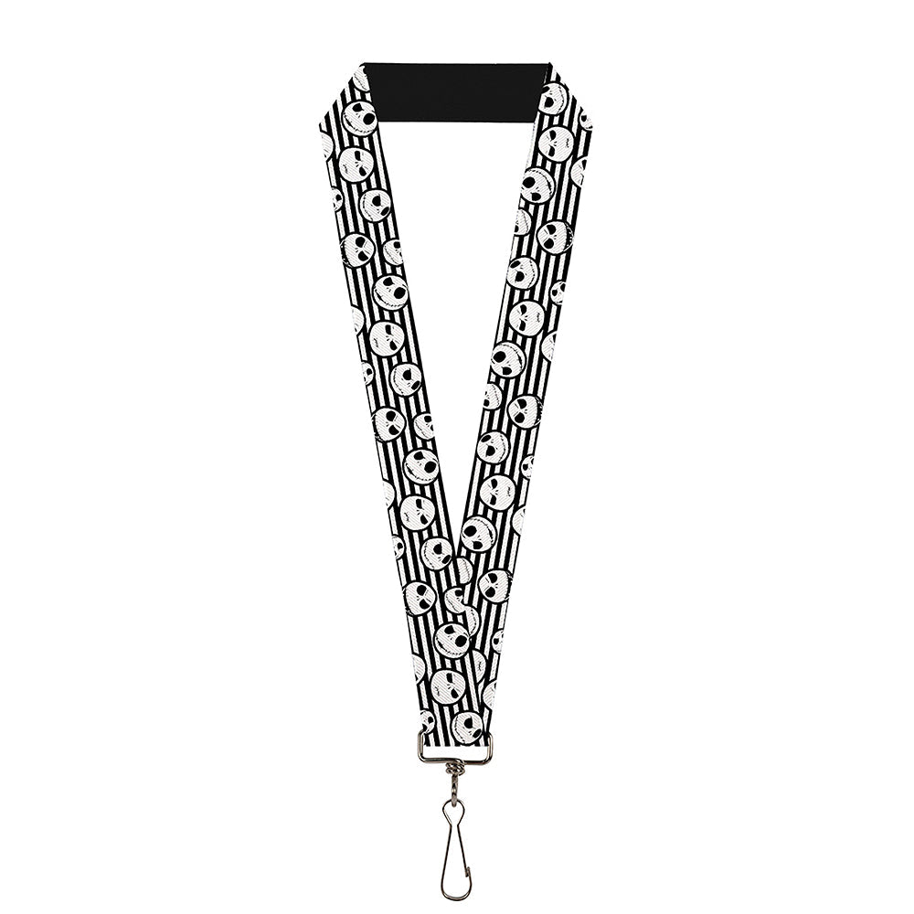 Lanyard - 1.0" - Jack Expressions Stripe White Black