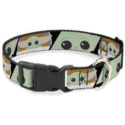 Plastic Clip Collar - Star Wars The Child Chibi Face Blocks Black