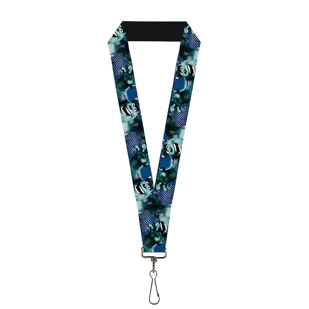 Lanyard - 1.0" - Sulley Scare Pose Dots Blues White