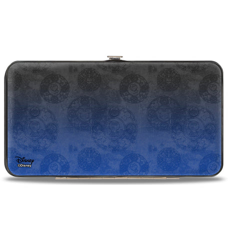 Hinged Wallet - KINGDOM HEARTS II Logo Hidden Mickey Symbol Symbols Scattered Blues