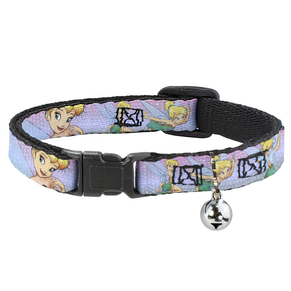 Cat Collar Breakaway - Tinker Bell Poses Purple Pink Fade