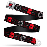 Star Wars Sith Trooper Face Full Color Black/Reds Seatbelt Belt - Star Wars Sith Trooper Face/FIRST ORDER Insignia Black/Reds/White Webbing