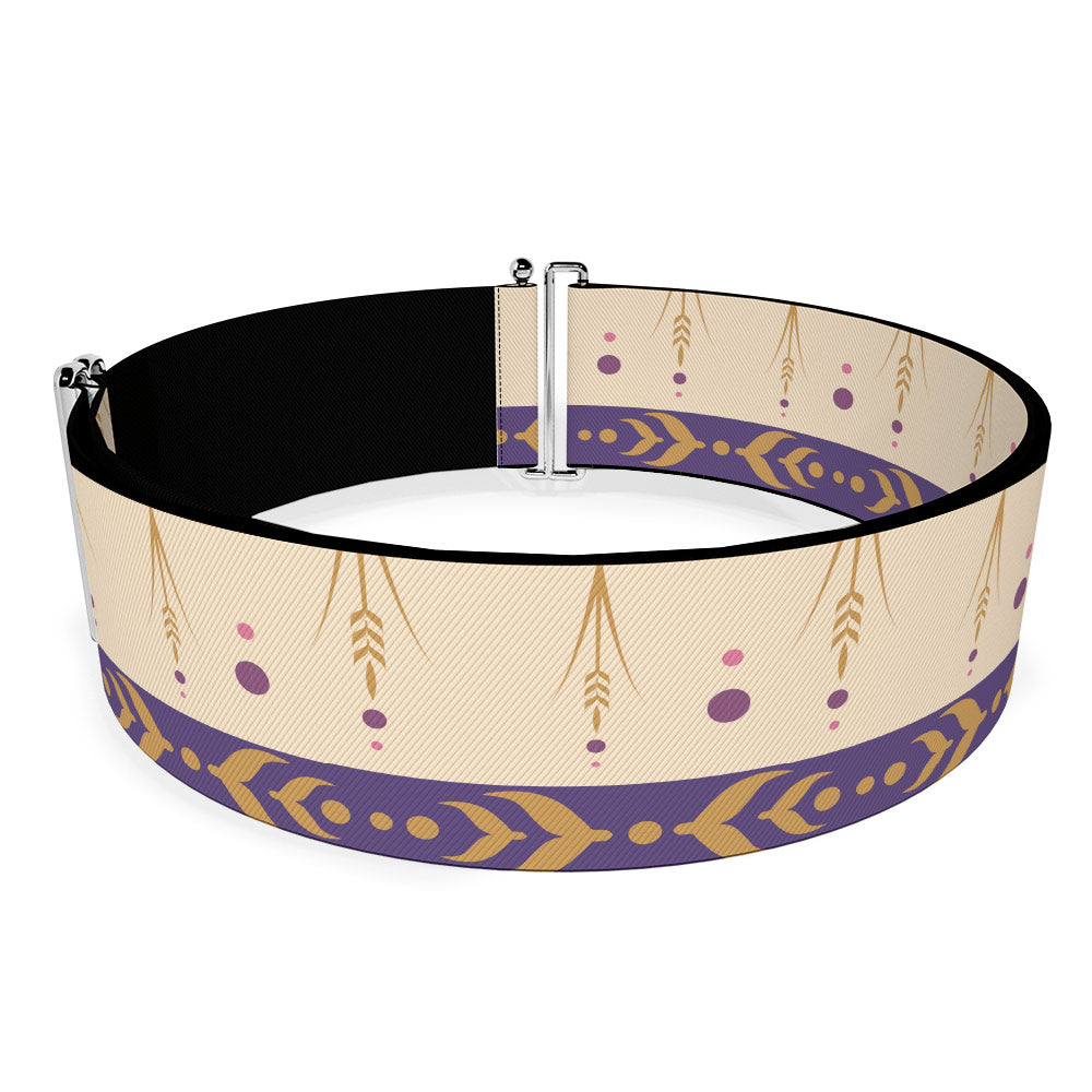 Cinch Waist Belt - Frozen II Anna Bounding Tan Purples Gold