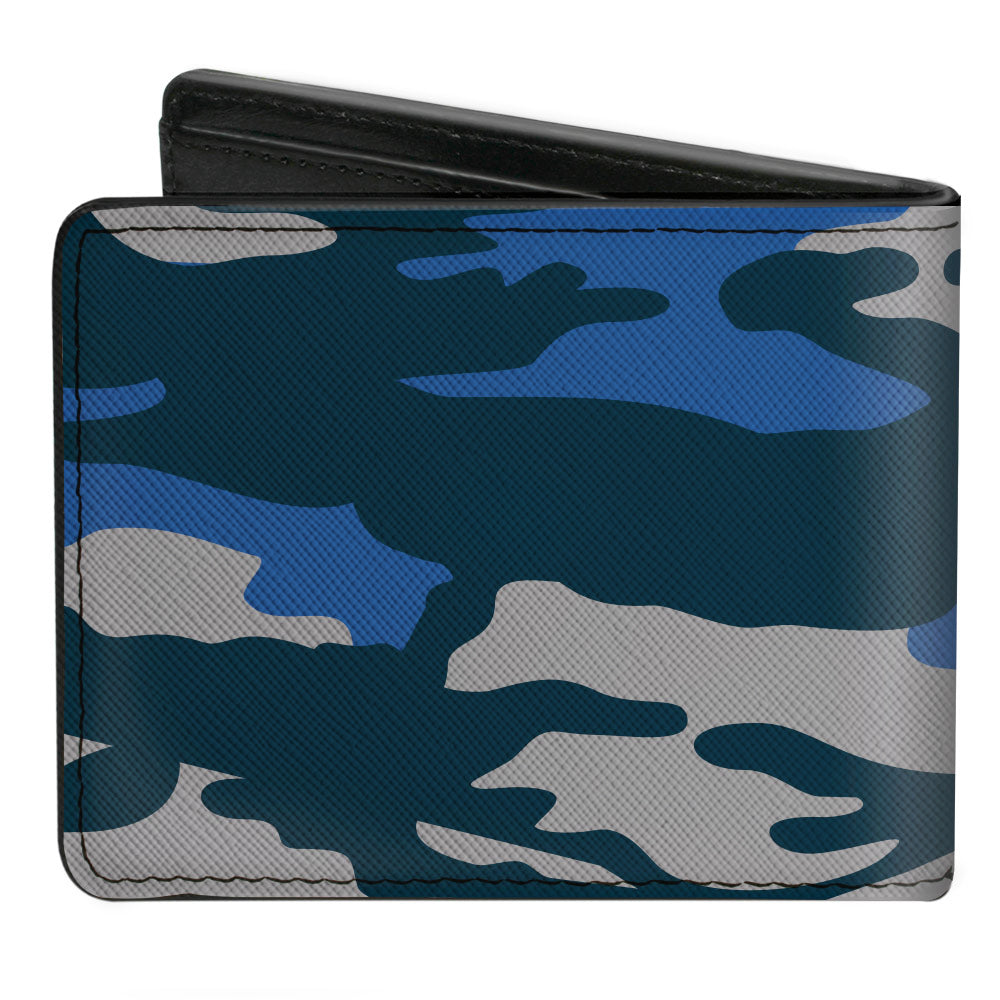 Bi-Fold Wallet - Harry Potter Ravenclaw Crest Camo Blues Grays